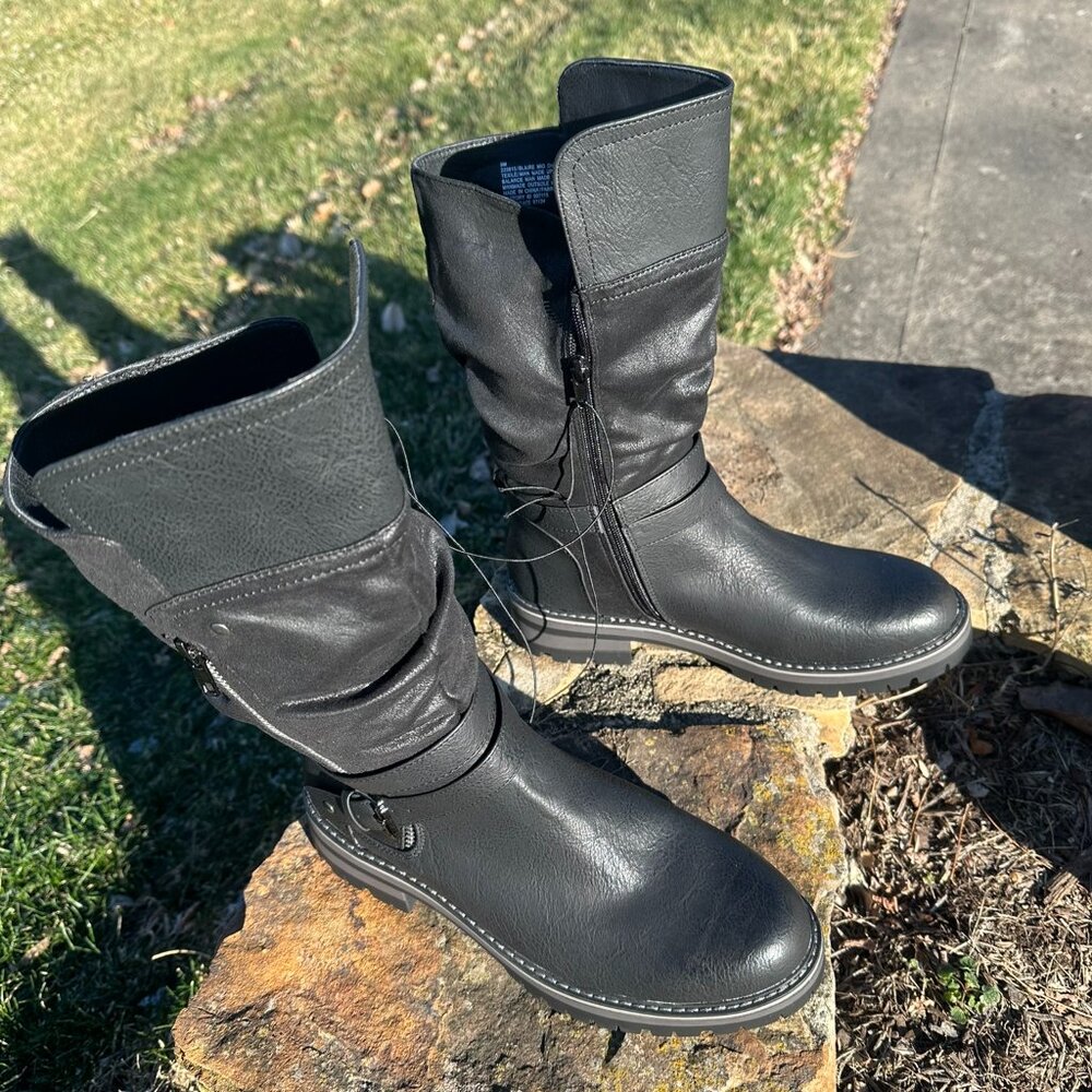 Maurices SuperCush Blair Mid Shaft Moto Boots Size 9